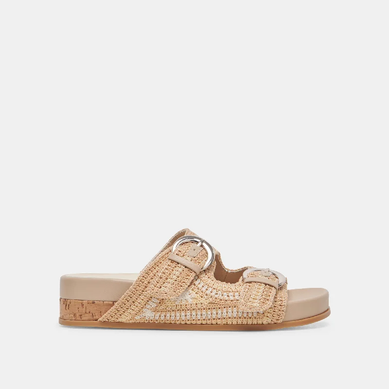Feminine Style Promotions RALLI SANDALS NATURAL MULTI KNIT
