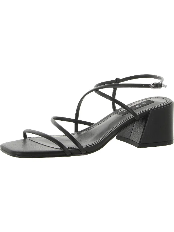 Raya Womens Faux Leather Ankle Strap Strappy Sandals