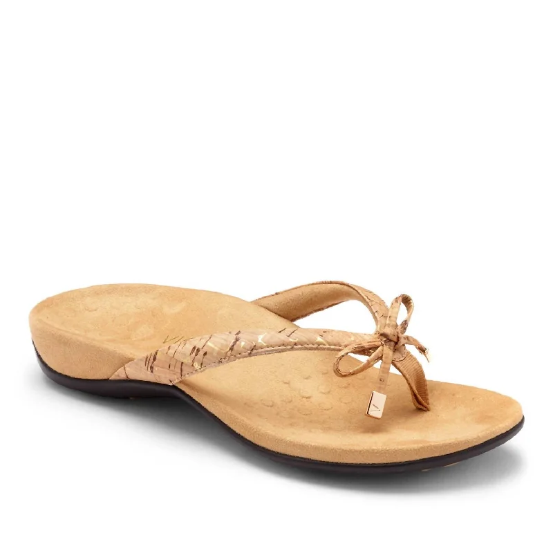 Rest Bella Sandal - Wide Width In Gold Cork