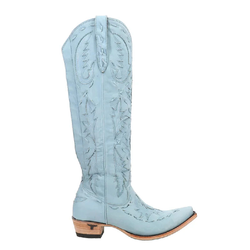 Durable Fashion Picks Reverie Overlay Corset Tooled-Inlay Snip Toe Cowboy Boots