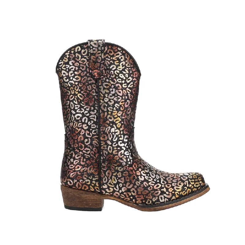 Style Without Limits Riley Leopard Snip Toe Cowboy Boots (Little Kid-Big Kid)