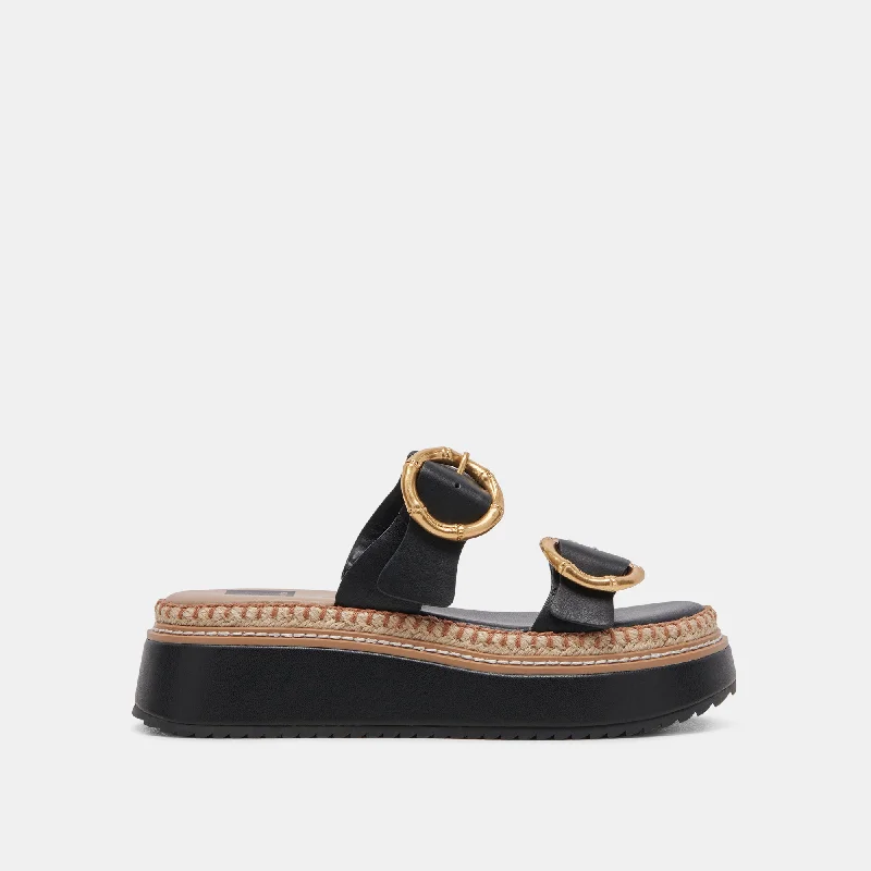 Best Sellers RYSHA SANDALS BLACK LEATHER