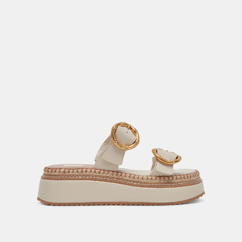 Limited Stock, Big Sale RYSHA SANDALS IVORY LEATHER