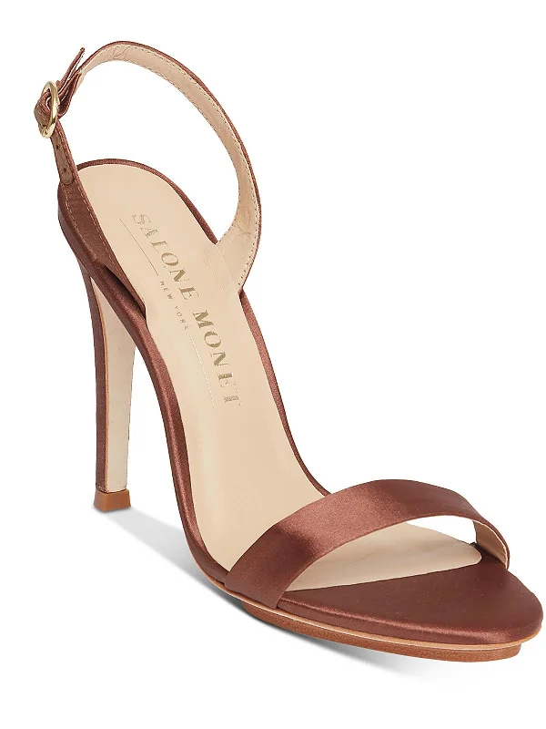 Fashionable Comfort Promotions Sable Womens Satin Slingback Heels