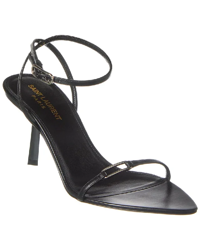 Saint Laurent Kitty 75 Leather Sandal