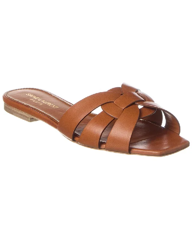 Saint Laurent Tribute Leather Sandal