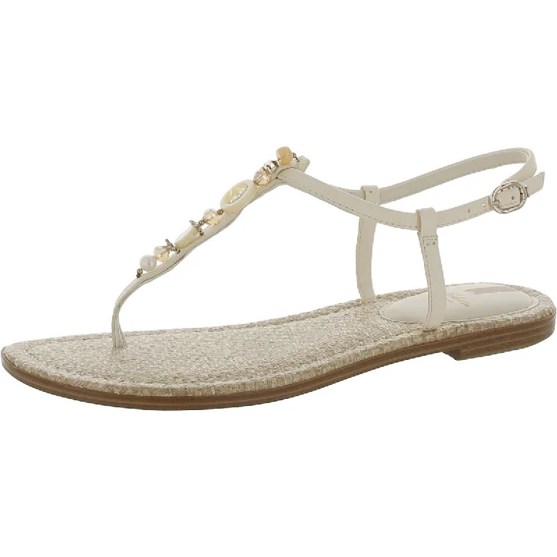 Sam Edelman Womens Gigi Retro Leather Ankle Strap Thong Sandals