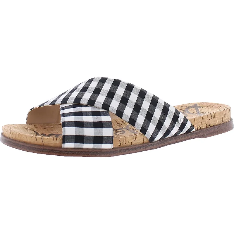 Hot Brand Discounts Sam Edelman Womens Hattie Criss-Cross Front Slides Strap Sandals