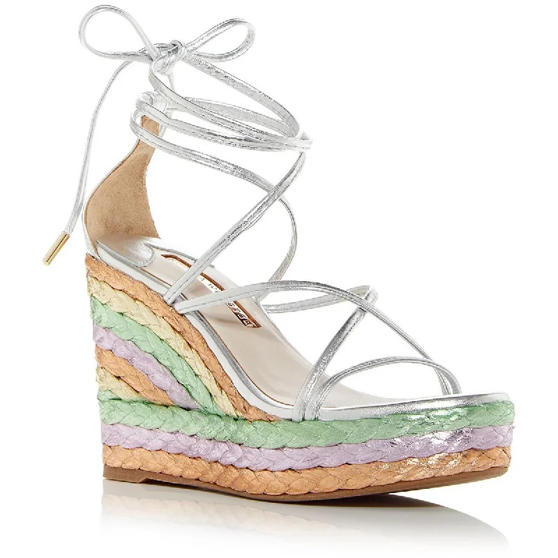 Hot Sale Sophia Webster Womens INES Leather Open Toe Wedge Heels