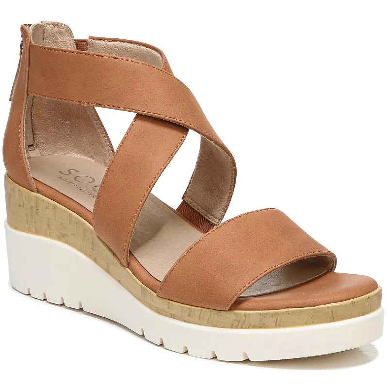 Flash Sales SOUL Naturalizer Womens Good Times Zipper Comfort Wedge Sandals