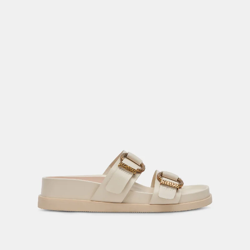 Business Casual Shoes Discount SOYA SANDALS WHITE LEATHER
