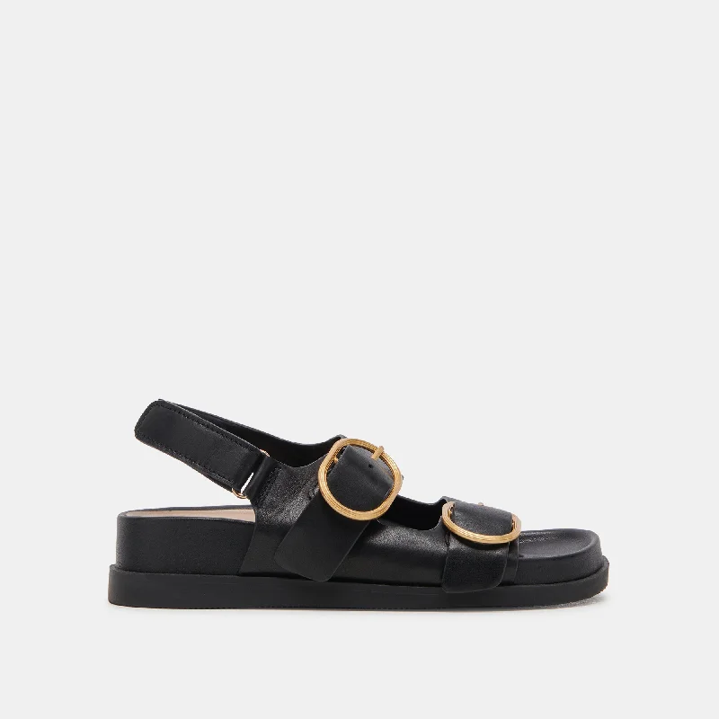 Classic Chic Deals STARLA SANDALS BLACK LEATHER