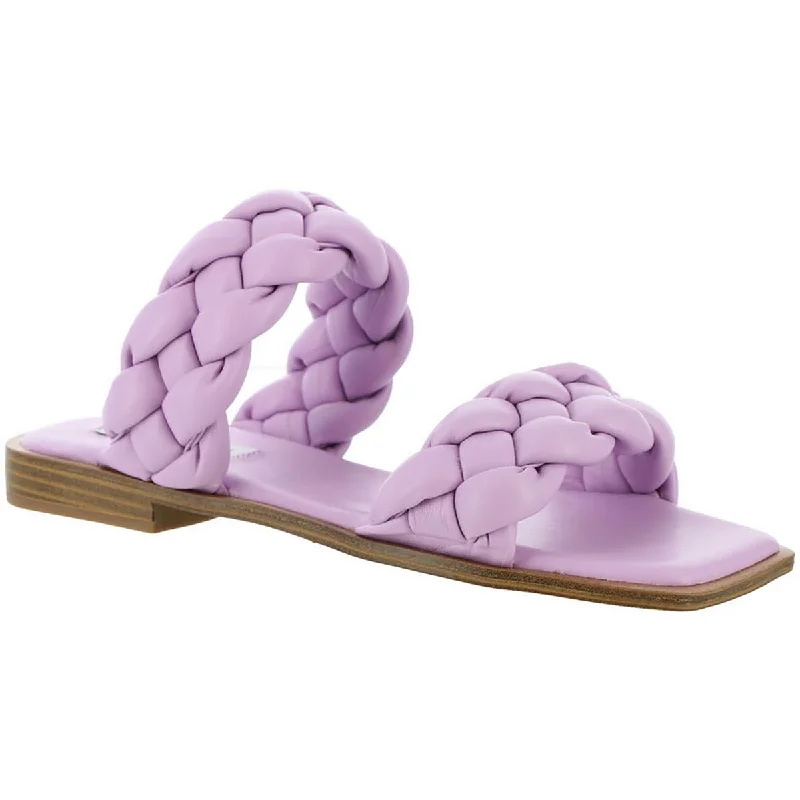 On-Trend Fashion Offers Steve Madden Womens Spain Raffia Slip On Slide Sandals