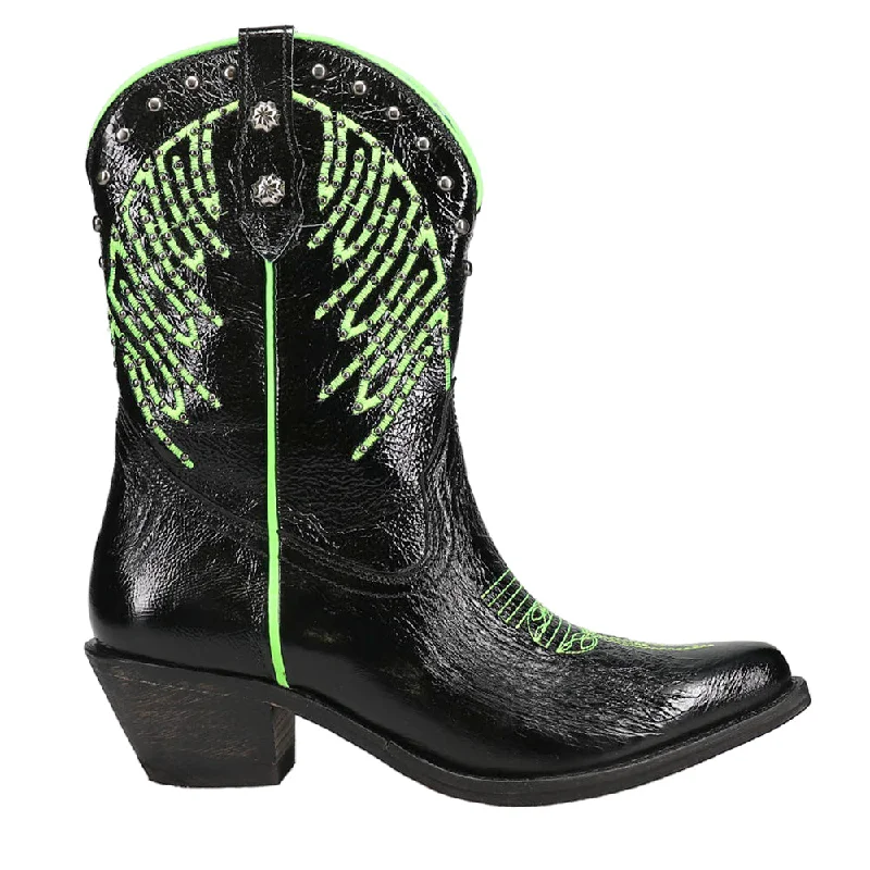 Timeless Elegance Redefined Studded Embroidery Pointed Toe Zippered Cowboy Boots