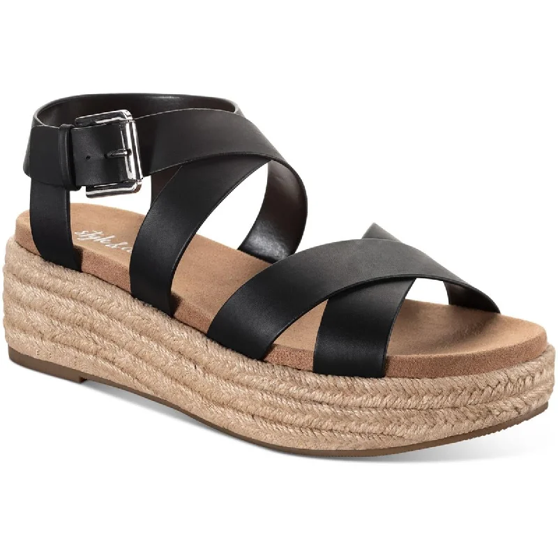 Limited Time Style & Co. Womens Emalinee Faux Leather Slingback Wedge Sandals