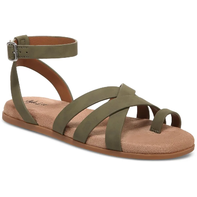 Style & Co. Womens Parnikka Faux Suede Square Toe Ankle Strap