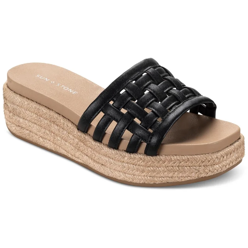 Sun + Stone Womens JORDANAA Square Toe  Espadrilles