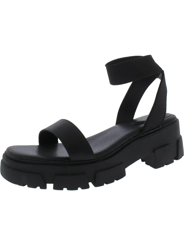 Holiday Attire Sale Theodorra Womens Faux Leather Ankle Strap Platform Sandals