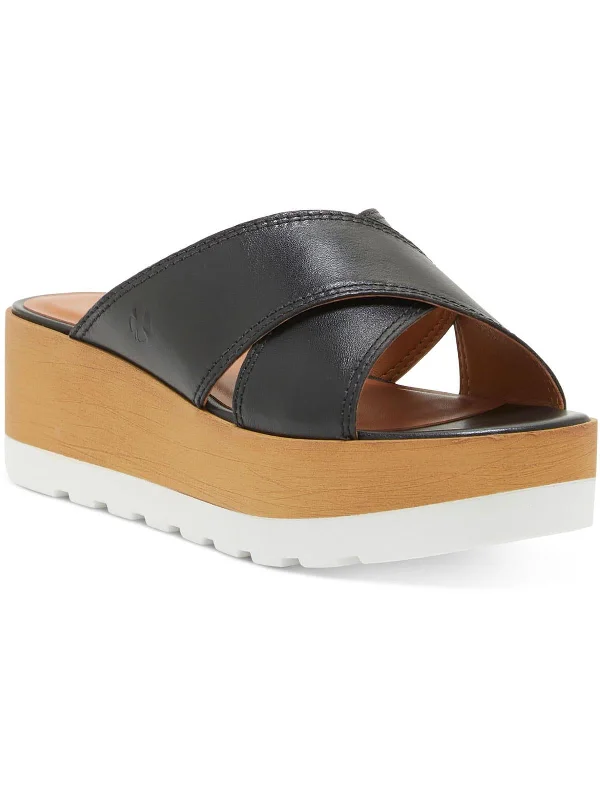 Trendy Pulse VEBONY      Womens Leather Padded Insole Platform Sandals