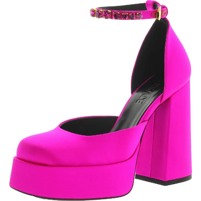 Unbeatable Deals Versace Womens Satin Platform Pumps