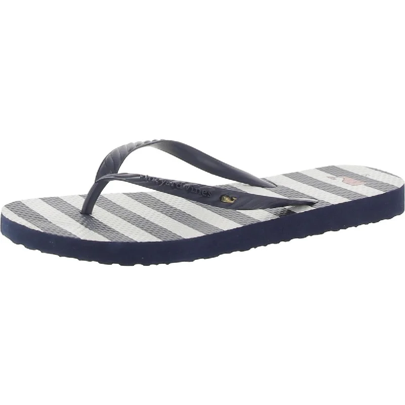 Vineyard Vines Womens Cushioned Footbed Striped Flip-Flops