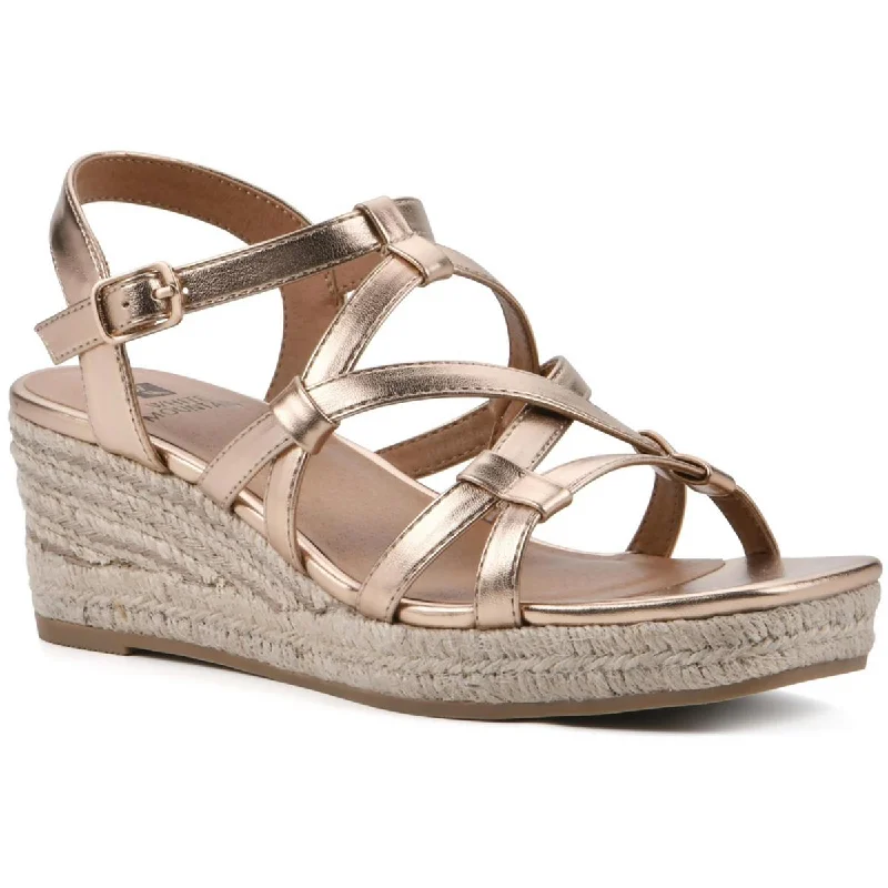 White Mountain Womens Swayze Gladiator Square Open Toe Espadrilles