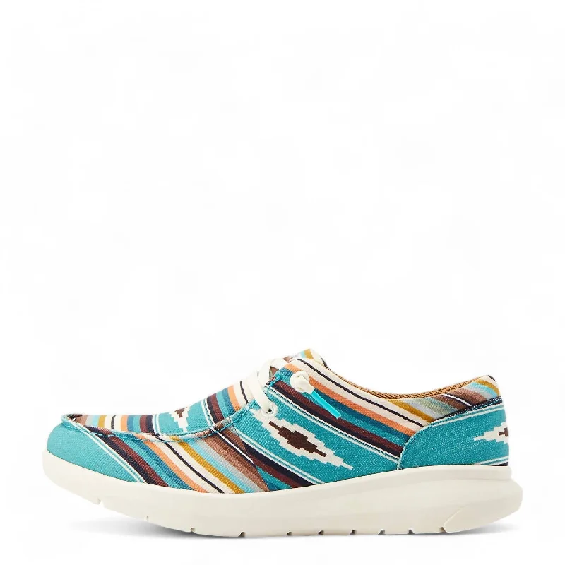 Women's Hilo Shoes In Turq Serape