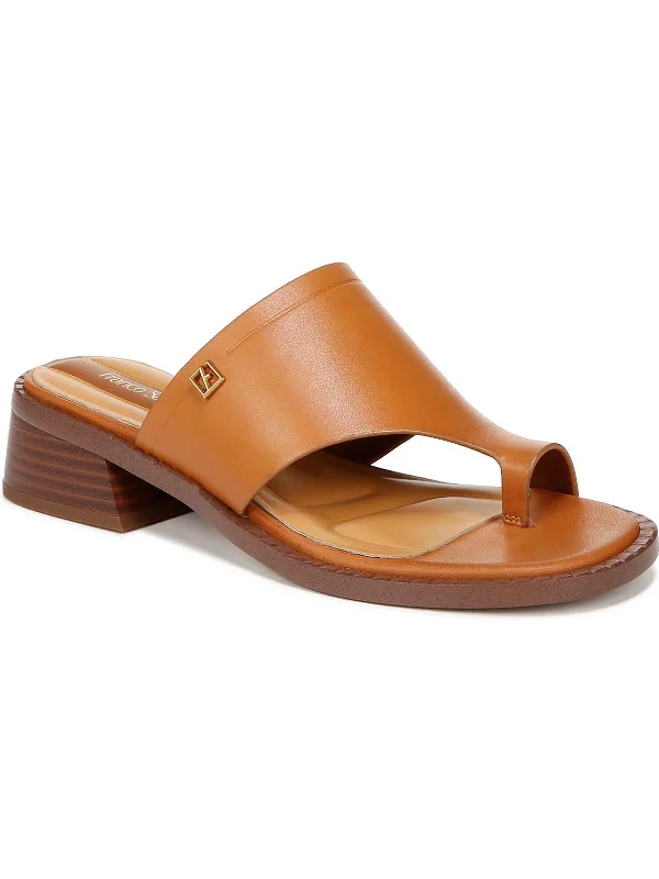 Womens Leather Slide Sandals