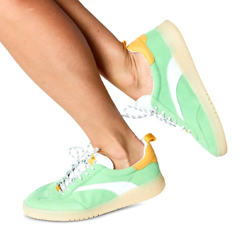 Women's Panama Sneakers In Cyber Green