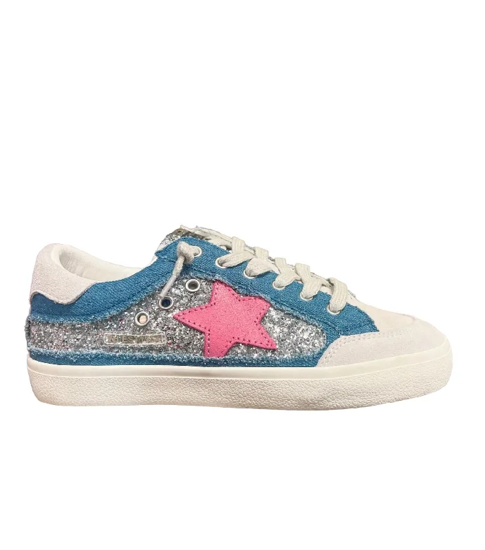 Women's Selene Sneaker In Denim Sparkle Multi