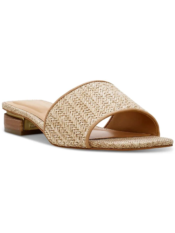 Womens Slip On Open Toe Flatform Sandals