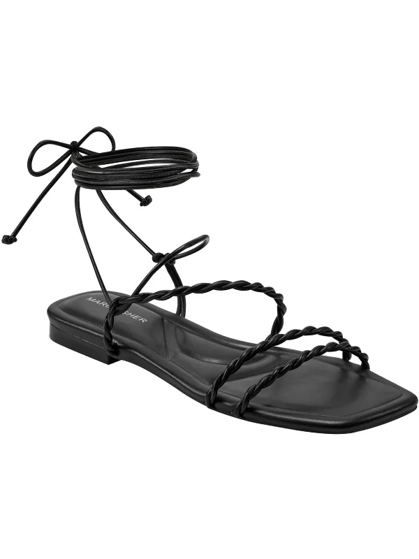 Additional Time-Limited Offers Womens Strappy Faux Leather Gladiator Sandals
