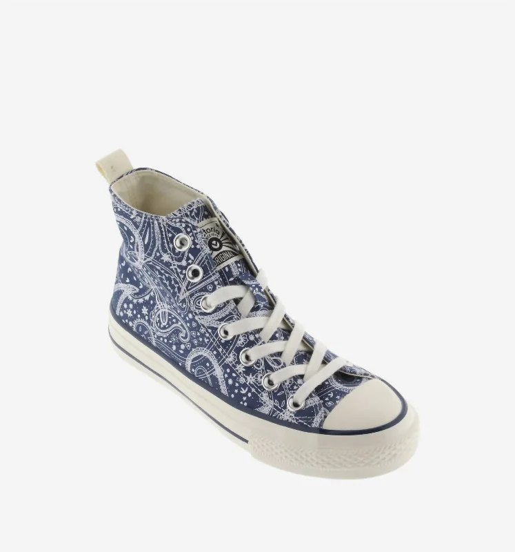 Women's Tribu Brillo Bandana Marino Canvas Sneakers In Blue