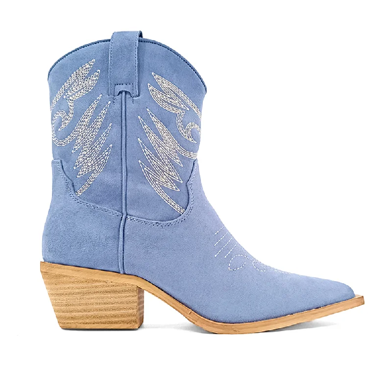 Bid Farewell To The Old Season Zahara Embroidered Pointed Toe Cowboy Boots