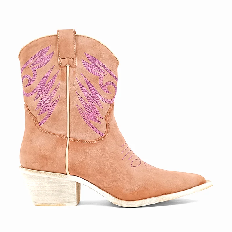 Durable Fashion Picks Zahara Embroidered Pointed Toe Cowboy Boots