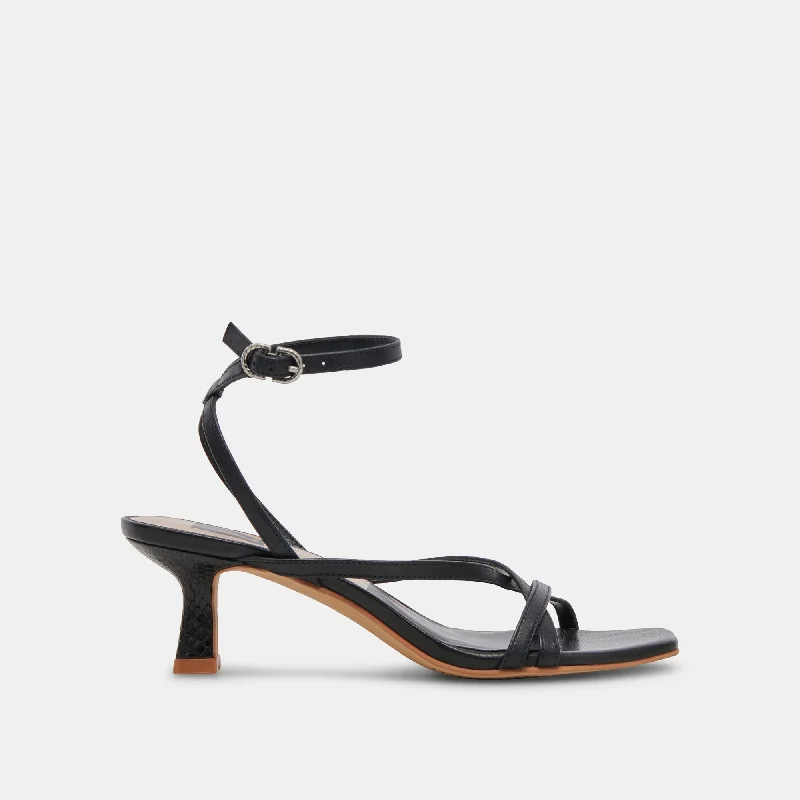 Flash Sale ZAMAL HEELS BLACK LEATHER
