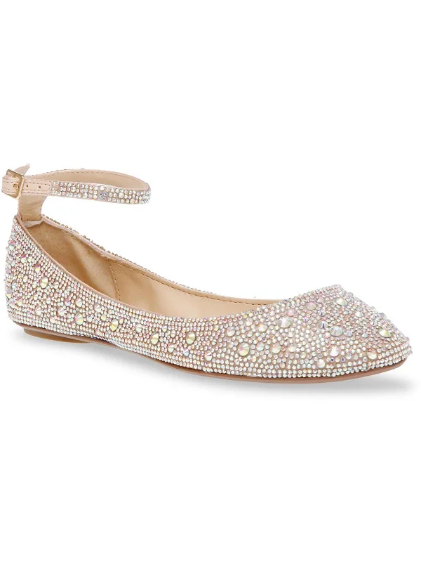 Chic And Trendy Ace Womens Rhinestone Slip-On Ankle Strap