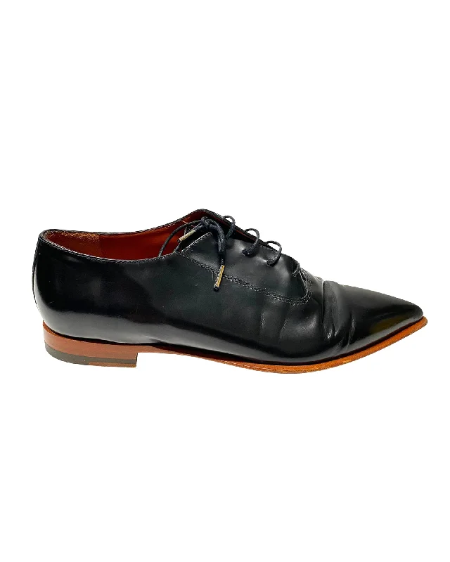 Discover Promotions Acne Studios Martha Oxfords in Black Leather