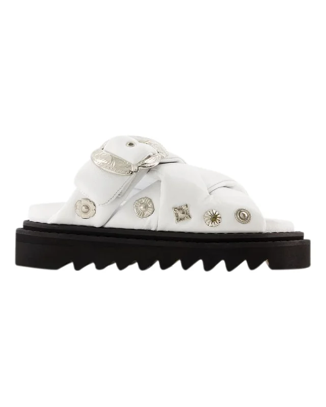 Elevated Casual Discounts Aj1317 Sandals - Toga Pulla - Leather - White