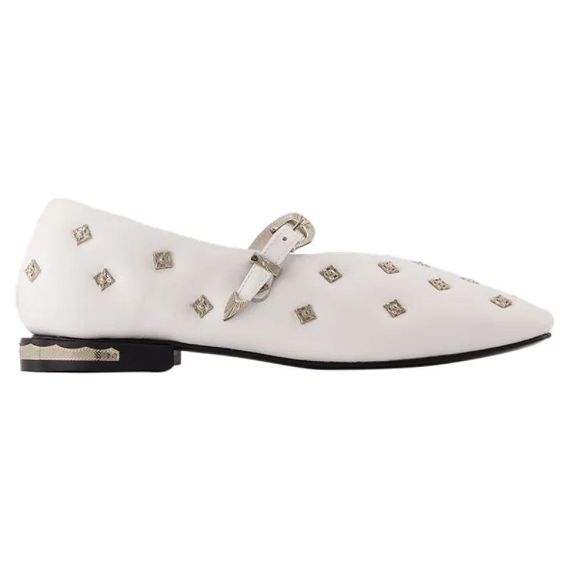 Limited Stock, Big Sale Aj1342 Ballerinas - Toga Pulla - Leather - White