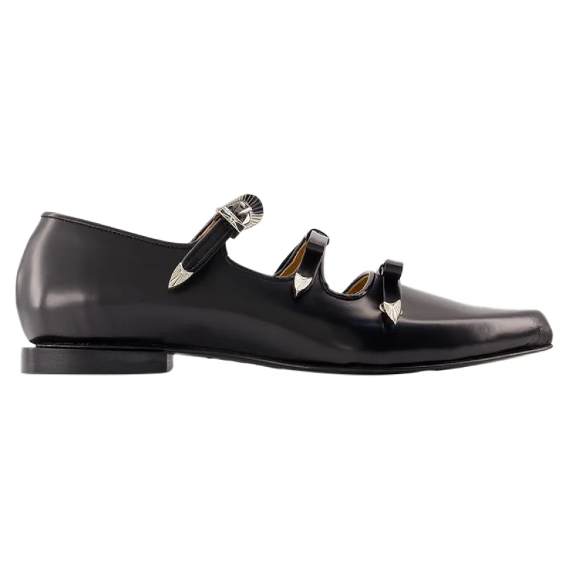 Insane Discount Onslaught Aj1344 Ballerinas - Toga Pulla - Leather - Black