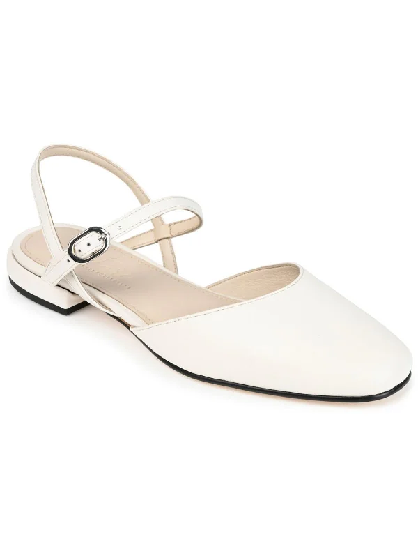 Stylish Basics AMANNDA Womens Leather Square toe Flat Shoes