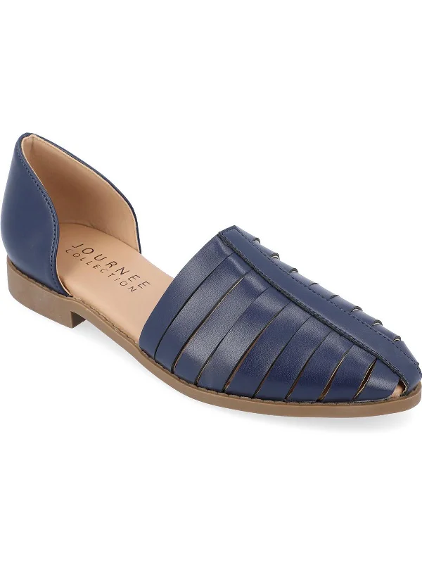 Street Style Discounts ANYAH Womens Faux Leather Almond toe Flat Shoes