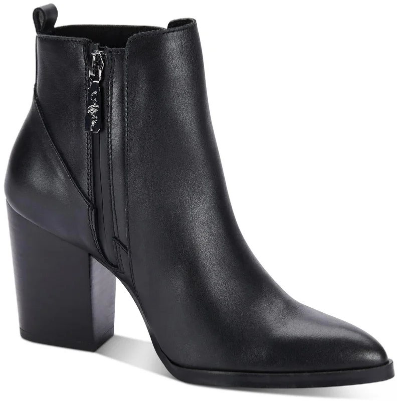 Women's Chic Footwear Aqua College Womens Remi Leather Pointed Toe Ankle Boots