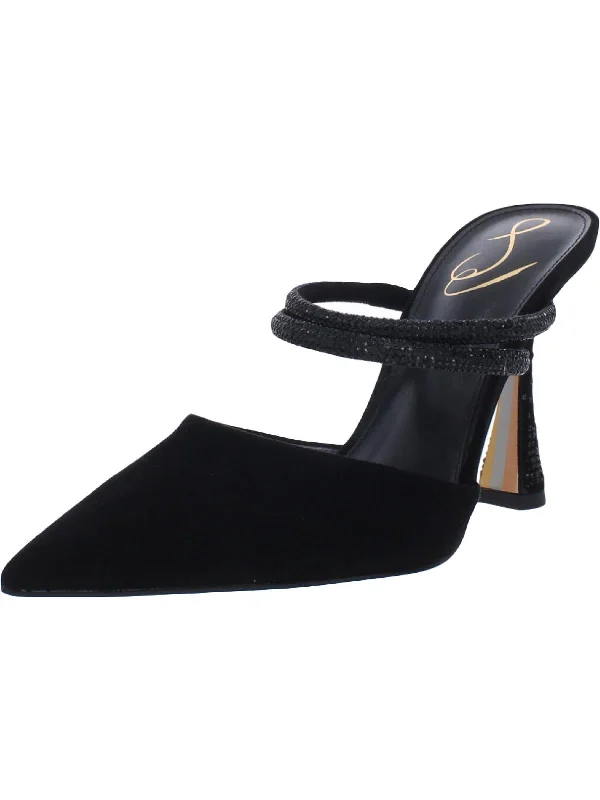 Augustina Womens Leather Pointed Toe Mules