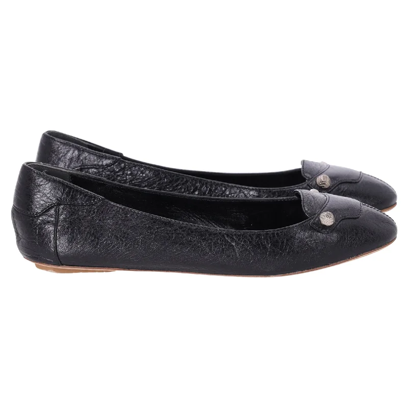 Low Price Special Balenciaga Arena Ballet Flats in Black Leather