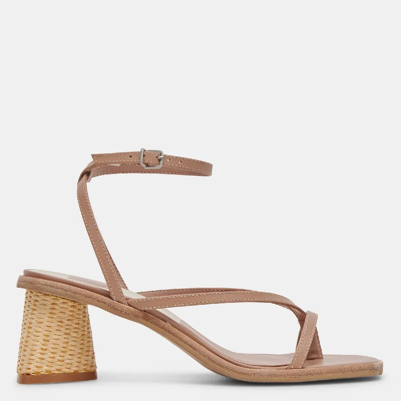 Banita Wide Sandals Cafe Leather