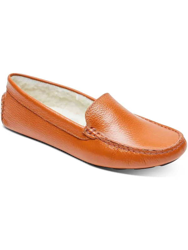 Crazy Discounts, Hurry Up Bayview  Womens Leather Faux Fur Slip-On Shoes