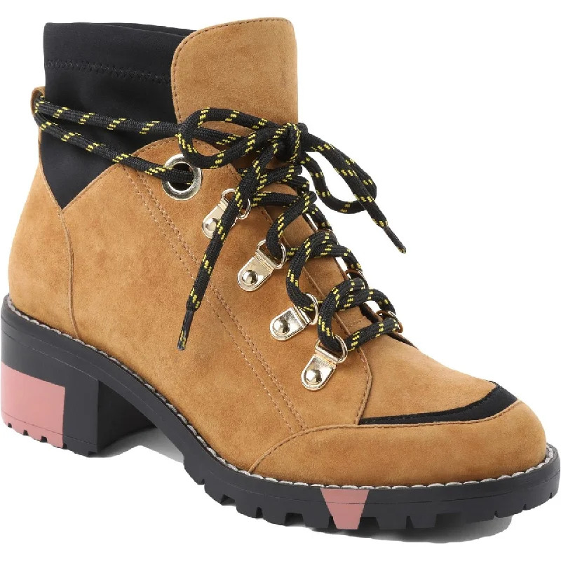 Gift Ideas BCBGeneration Nalli Women's Suede Mixed Media Lace-Up Hiker Bootie