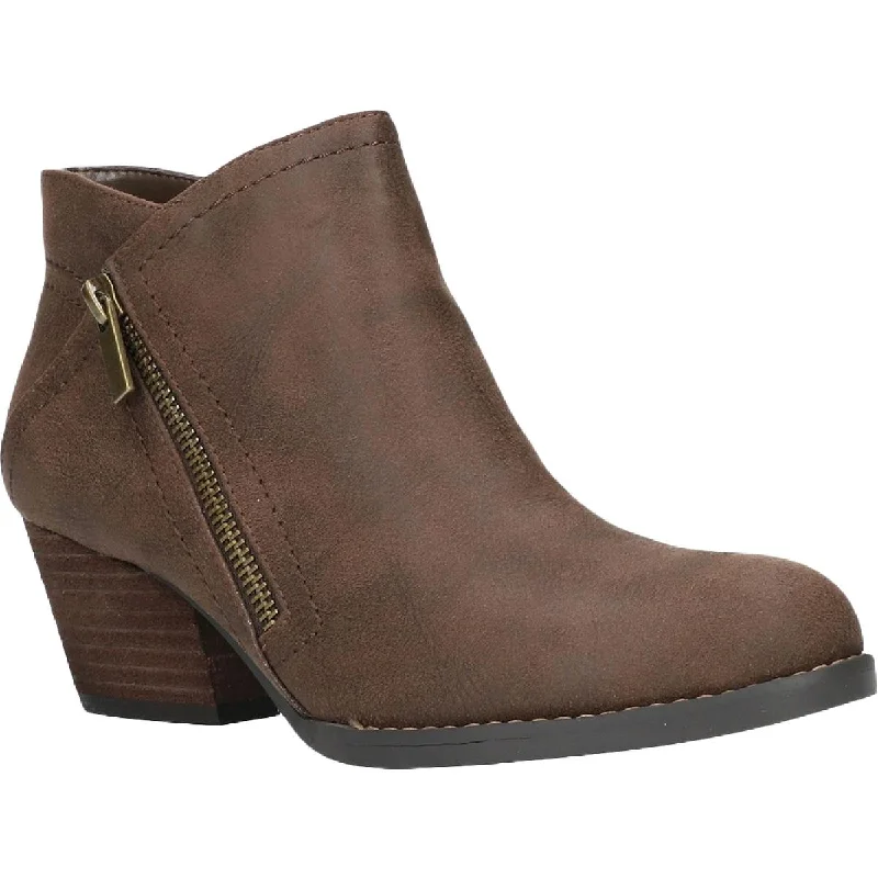 Top Deals Bella Vita Womens Bobbi Faux Leather Almond Toe Ankle Boots
